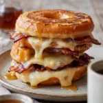 Donut Grilled Cheese with Bacon Maple