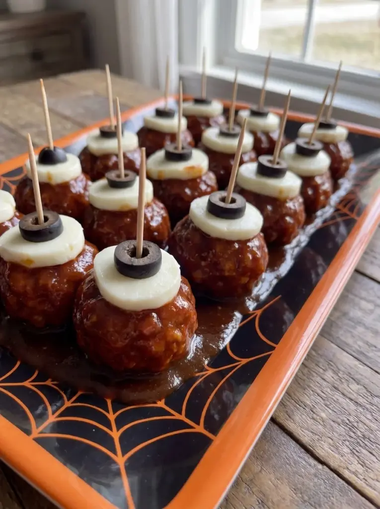 Halloween Eyeball Meatballs