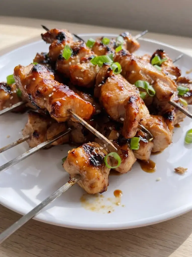 Honey Garlic Asian Chicken Kabobs